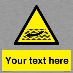 Custom Warning strong river flows